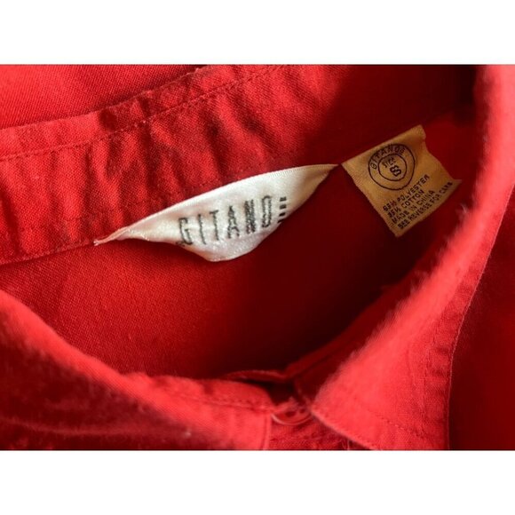 Vintage GITANO 1980s Button Down Western Style Shirt Top Blouse Size Small - Picture 6 of 7